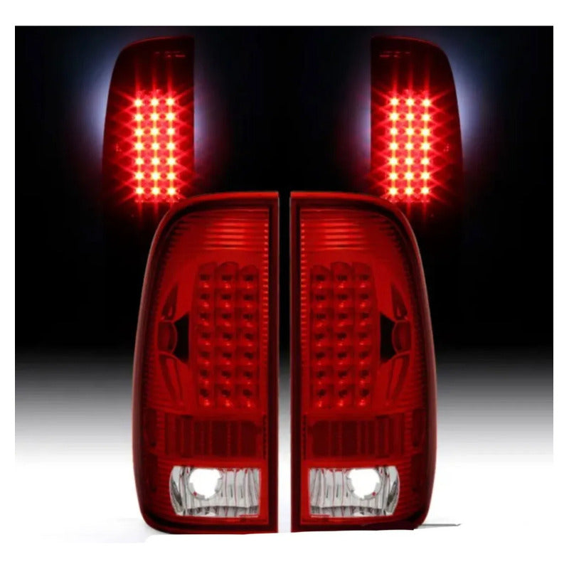 Par Calaveras Led 1999-2007 F250 F350/f450 Sd 1997-2003 F150 Rojo