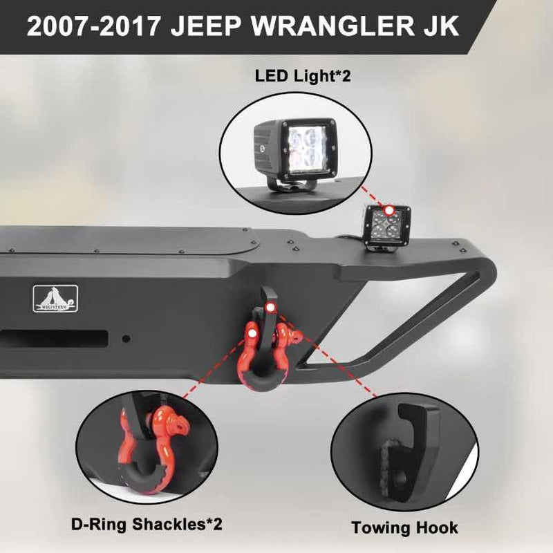 Rear LED Bumper for Jeep Wrangler JK 2007 to 2018