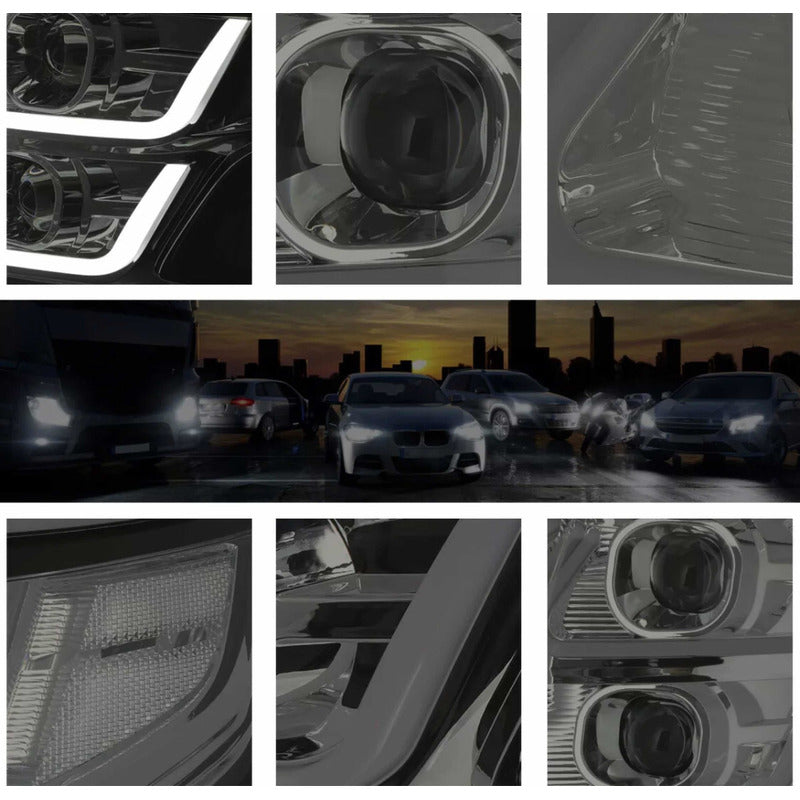 Smoked Led Headlights Chevrolet Tahoe Suburban 2015 to 2020