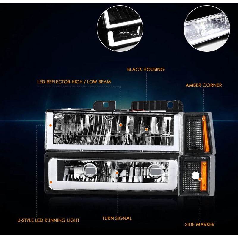 Faros Led Gmc C/k 1994 1995 1996 1997 1998 1999 2000