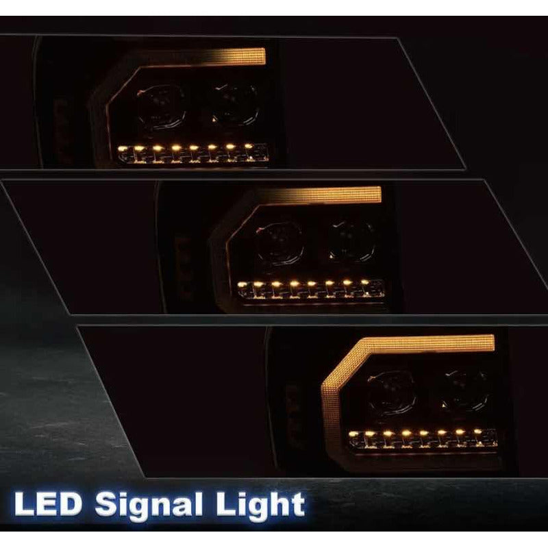 LED Headlights for the GMC Sierra 1500, 2500HD, and 3500HD (2007 to 2013)