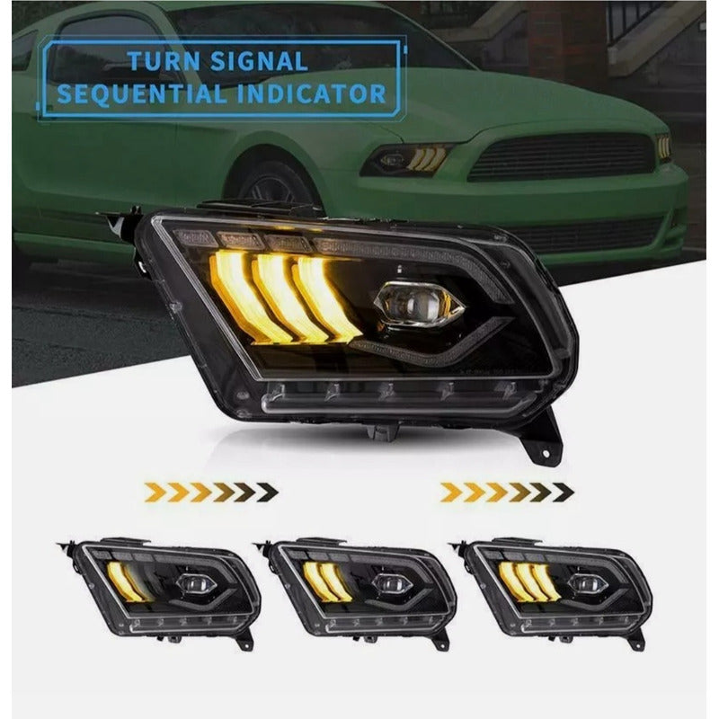 Faros Led Secuencial Ford Mustang 2010 2011 2012 2013 2014