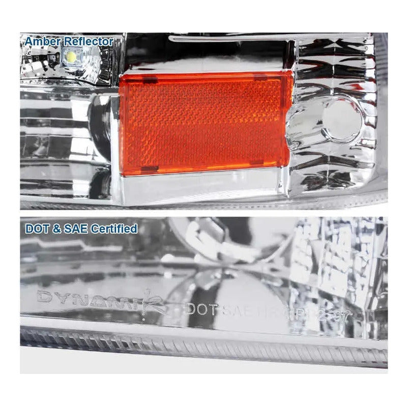 Faros Led Dakota / Durango 1997 1998 1999 2000 A 2004 Par Ambos Lados