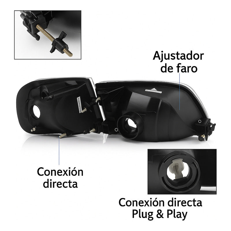 Faros Delanteros Ford F-150 Lobo Expedition 1997 A 2002 Ambos Lados