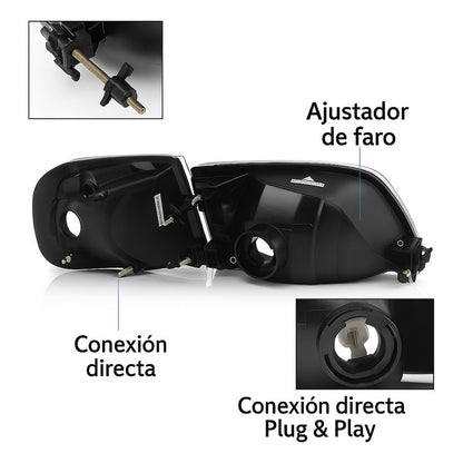 Faros Delanteros Ford F-150 Lobo Expedition 1997 A 2002 Ambos Lados