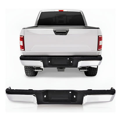Defensa Trasera Cromada Ford F-150 2009-2014 Sin Sensores