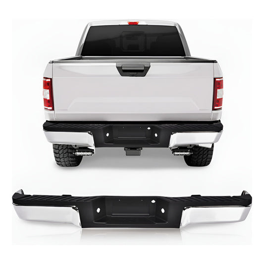 Defensa Trasera Cromada Ford F-150 2009-2014 Sin Sensores