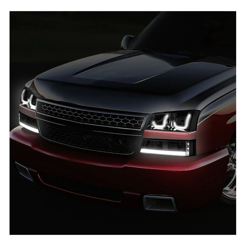 Led Drl Headlights Chevrolet Silverado Avalanche 2003 to 2007