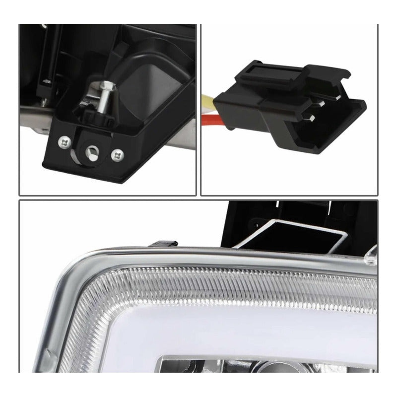 Faro Led Gmc Sierra Derecho Cromado 1999 A 2007