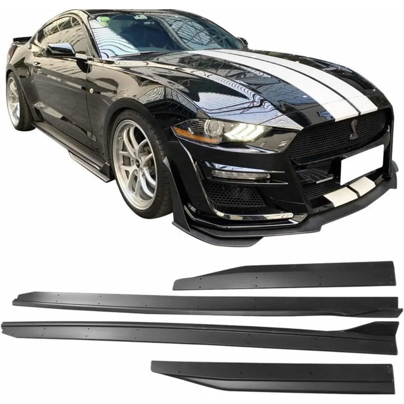 Estribos Laterales Estilo Gt500 Ford Mustang 2015 a 2022