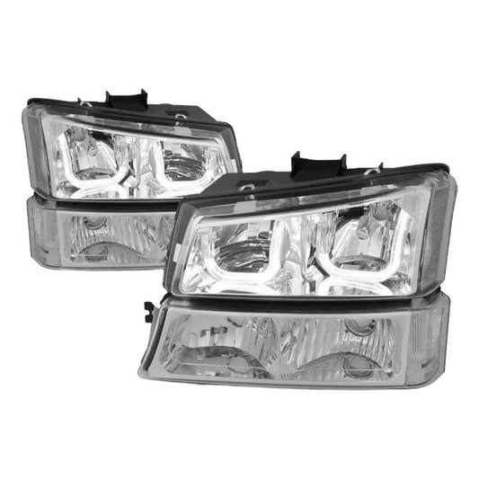 Halo Led Headlights Chevrolet Silverado Avalanche 2003 to 2006