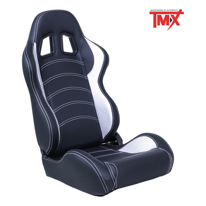 Par De Asientos Estilo De Carreras Pvc Con Deslizador