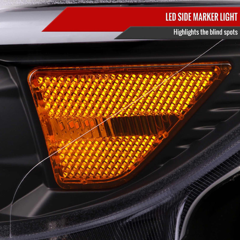 Faros Led Negro Mate Mustang 2015 2016 2017