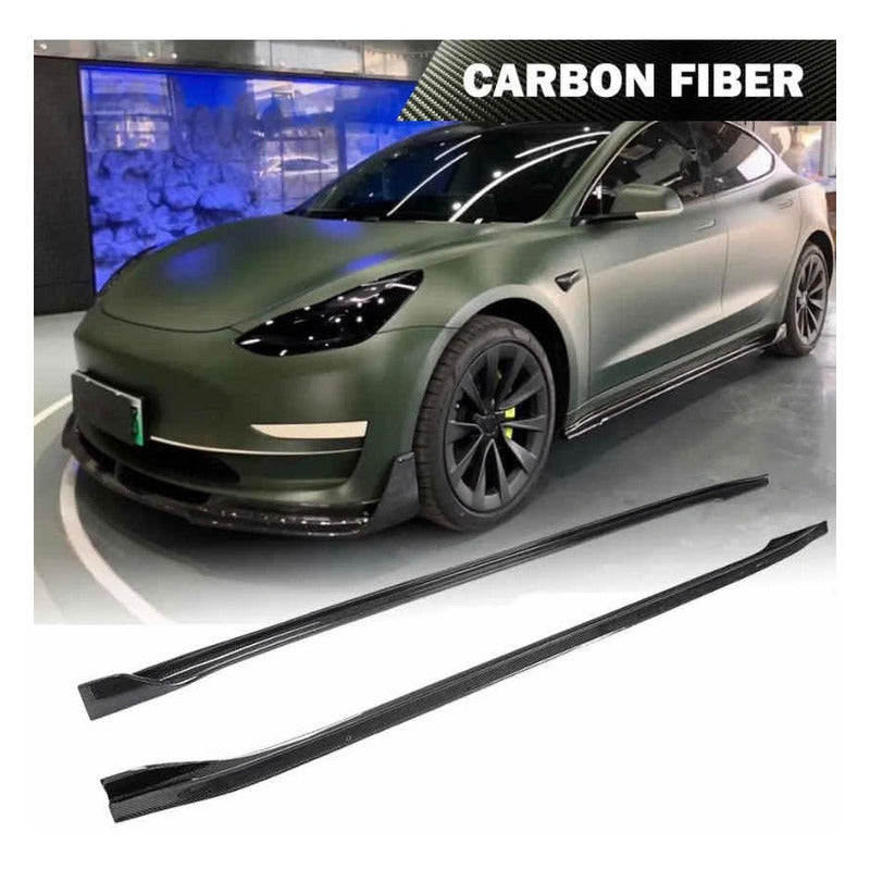 Estribos Fibra De Carbono Tesla Model 3 2017 a 2022