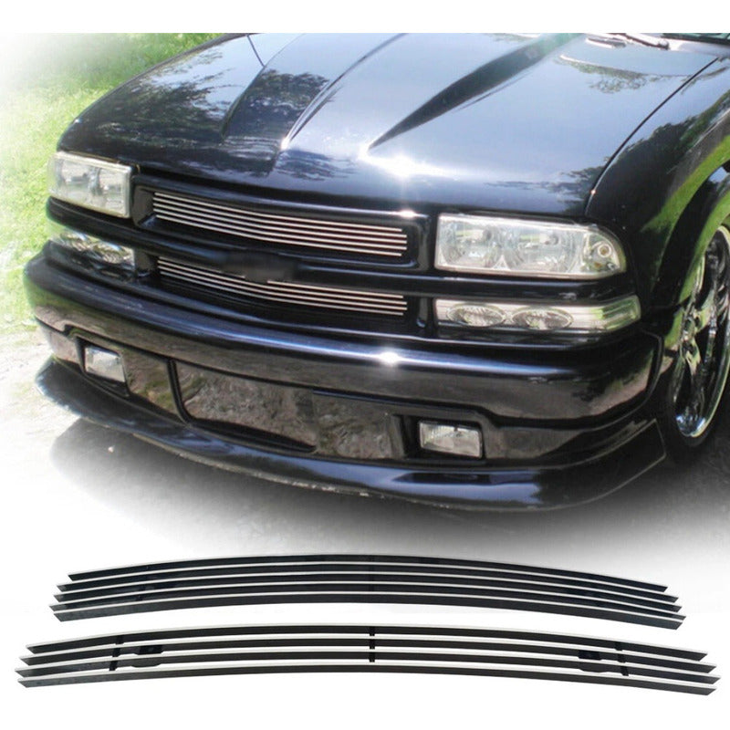 Parrilla Delantera Chevy S-10 Y Blazer 1998 1999 A 2005 Cromada Negro