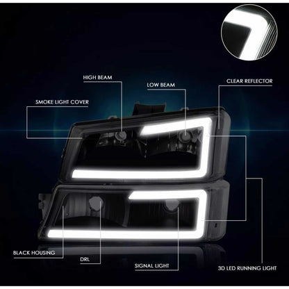 Faros Led Silverado Cheyenne Avalanche 2003 2004 2005 A 2007