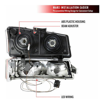 Faros Led Chevy Avalanche Silverado 2002-2003-2004 A 2007
