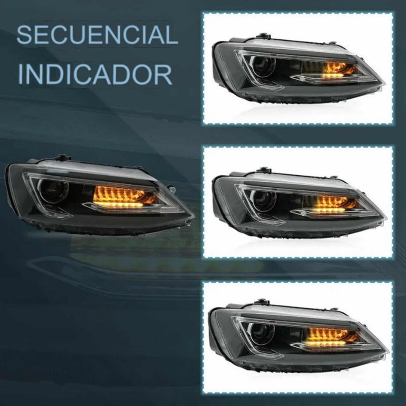 Faros Led Jetta Mk6 2011 2012 2013 2014 2015 2016 2017 2018
