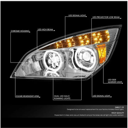 Led Drl Headlights Freightliner Cascadia 2018 to 2021