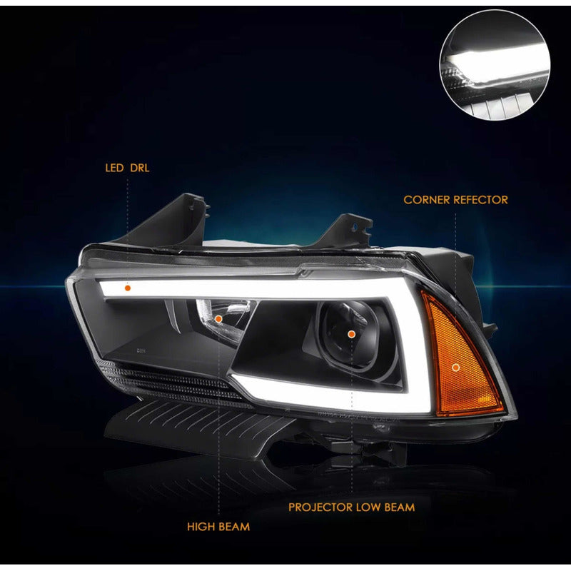 Led Drl Headlights Dodge Charger 2011 to 2014