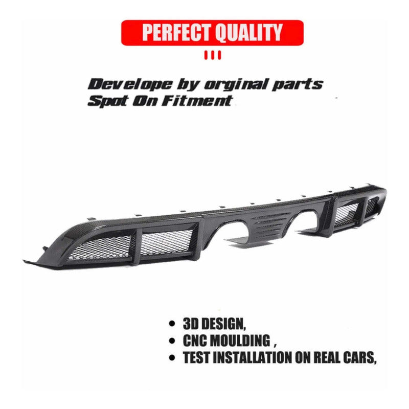 Difusor Trasero Fibra Carbono Real Porsche Carrera 911 2017