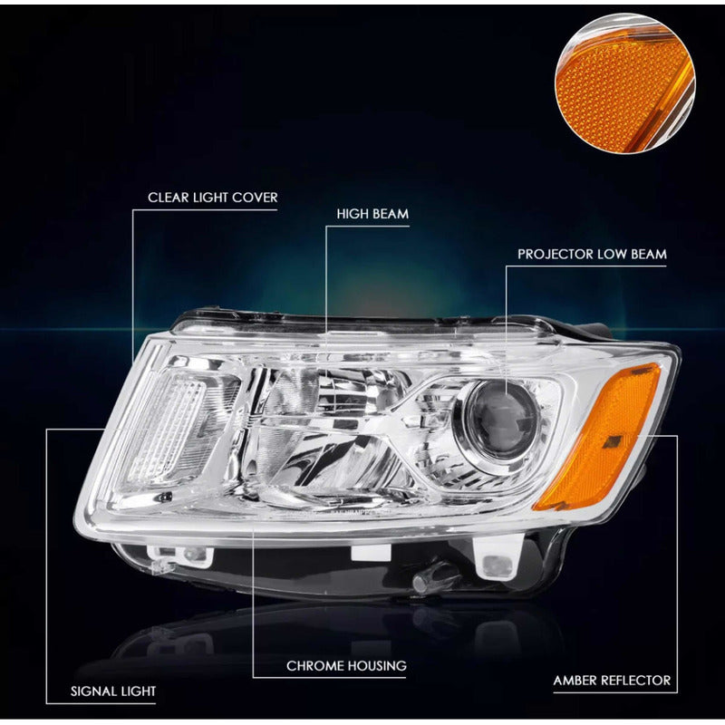 Faros Proyector Ambar Para Grand Cherokee 2014 2015 2016
