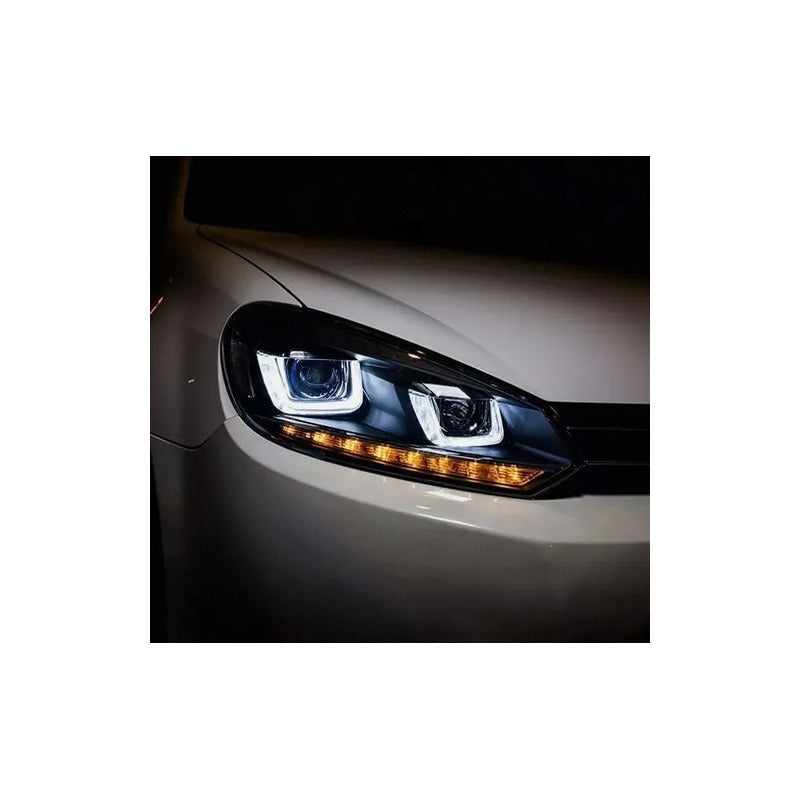 Sequential LED DRL Headlights VW Golf Mk6 2010 to 2013