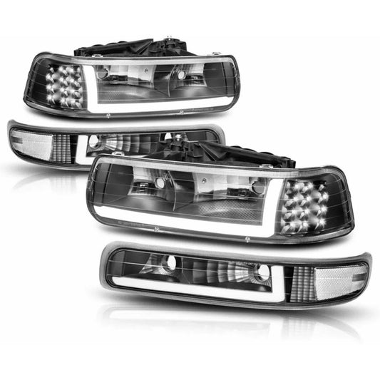 Led Drl Headlights Chevrolet Silverado Cheyenne 1999 to 2002