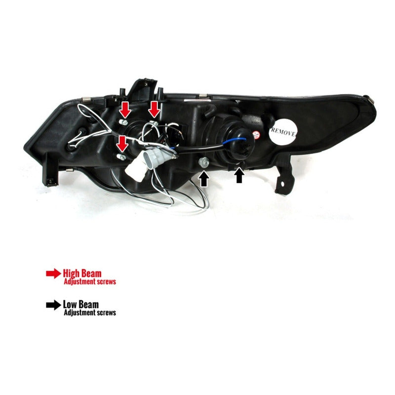 Faros Doble Halo Honda Civic Coup 2006 2007 2008 2009 A 2011