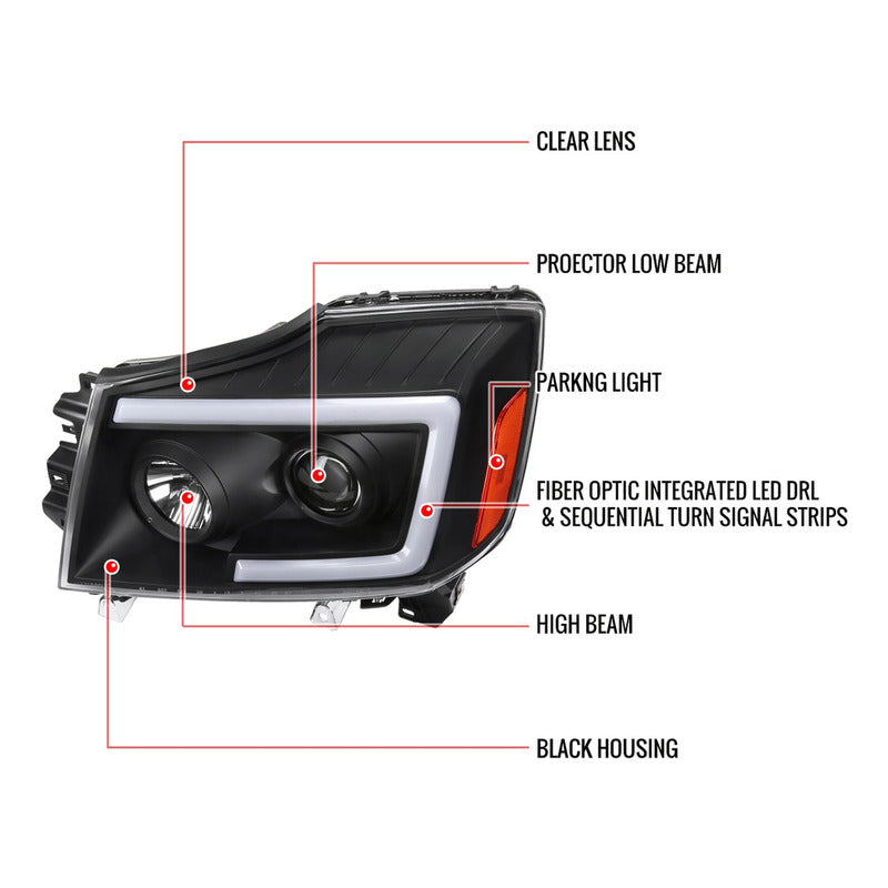 Faros Led Nissan Titan 2004 a 2015 Armada 2004 a 2007