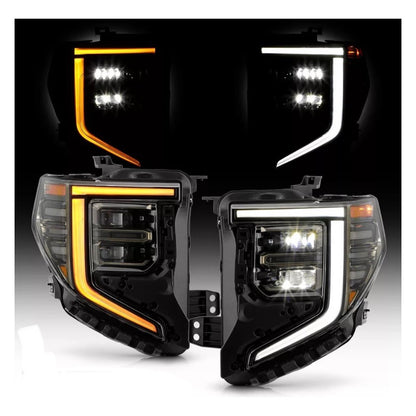 Faros Led Gmc Sierra 1500 Ahumados 2022 A 2024 Derecho