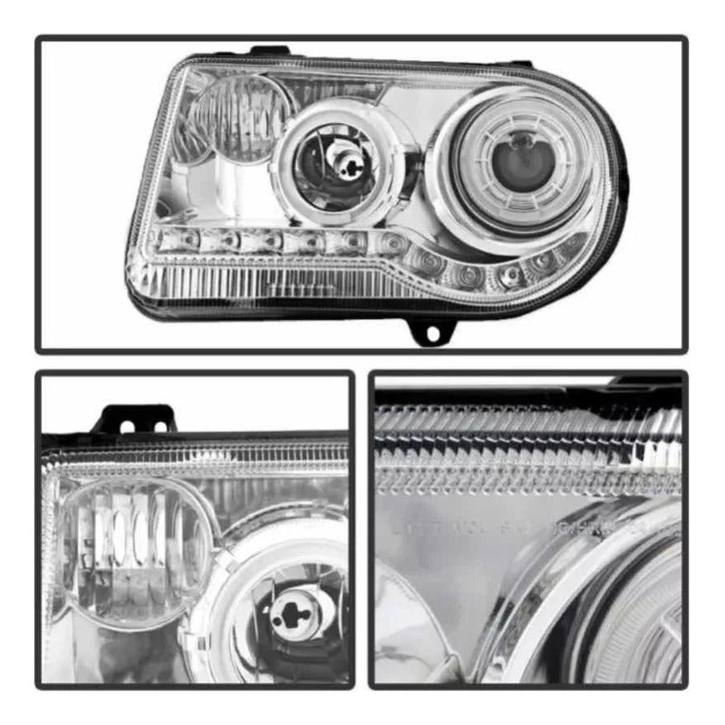 Faros Led Chrysler 300c 2005 2006 2007 2008 2009 10 Cromados