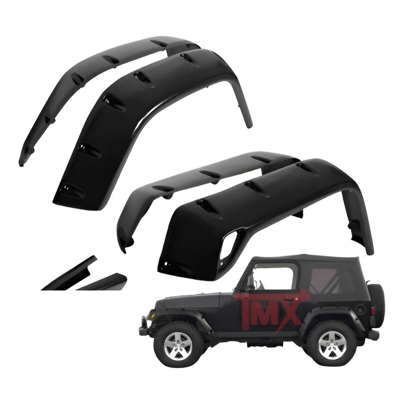 Cantoneras Jeep Wrangler Tj 1997 1998 1999 2000 2001 A 2006 Negro