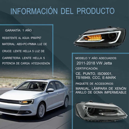 Faros Led Jetta Mk6 2011 2012 2013 2014 2015 2016 2017 2018
