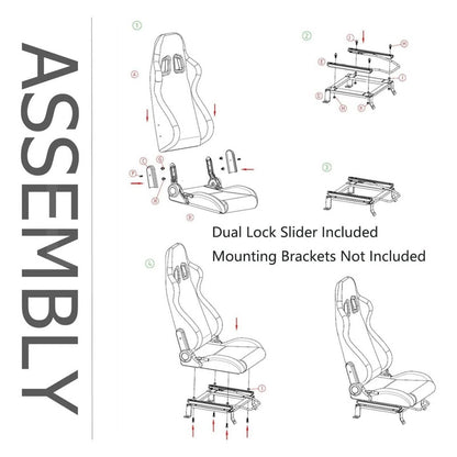 Pair of Universal PVC Racing Style Seats
