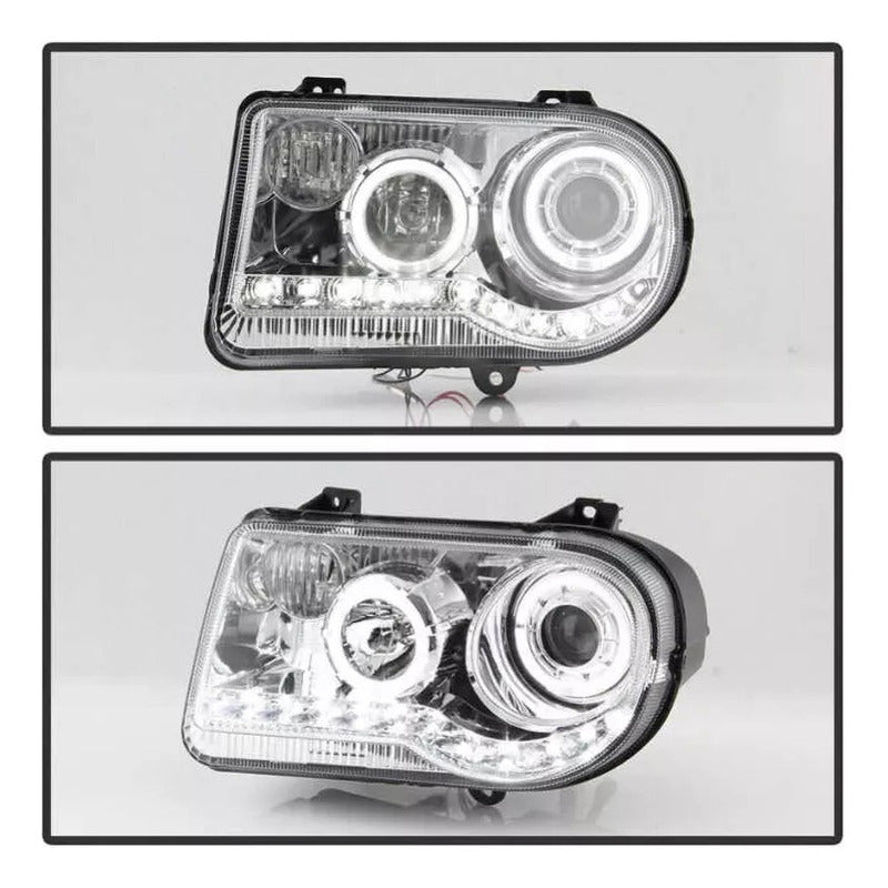 Faros Led Chrysler 300c 2005 2006 2007 2008 2009 10 Cromados