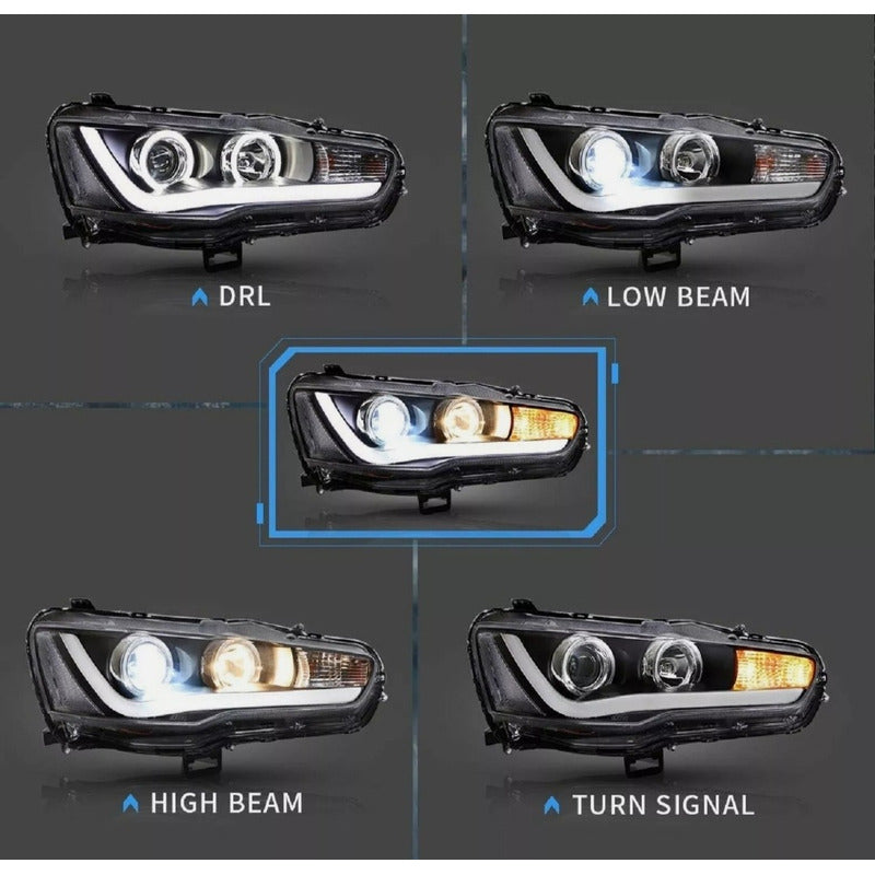 Faros Led Para Lancer Evo X Sedan 2008 2009 A 2017
