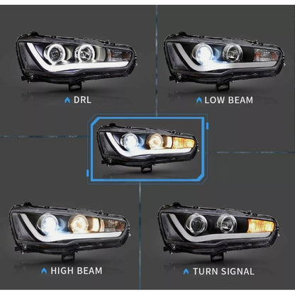 Faros Led Para Lancer Evo X Sedan 2008 2009 A 2017