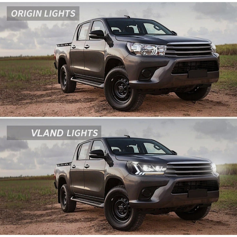 Faros Led Secuencial Toyota Hilux 2015 2016 2017 2018 2019
