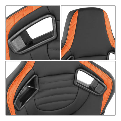 Asientos De Carreras Reclinables Vocho Rzr Tubular Naranja