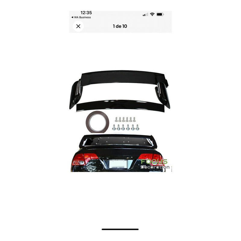 Alerón Trasero Civic Sedan 2006 2007 2008 2009 A 2011