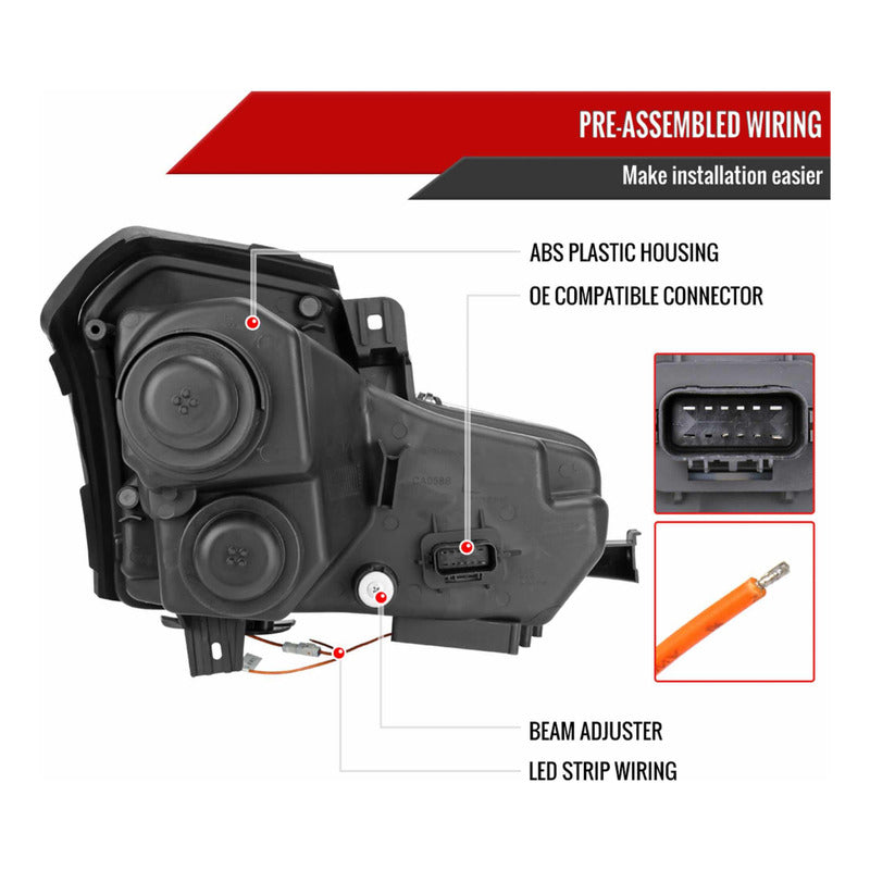 Led headlights Cadillac CTS 2003 to 2007