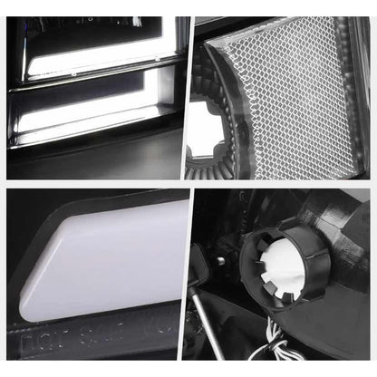 Ford F-150 F-350 Left LED Headlight Without Side Marker 1992 to 1996