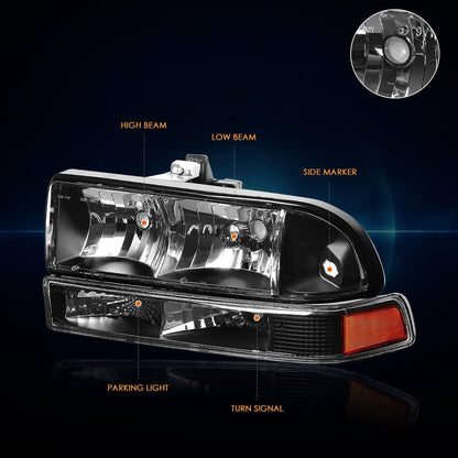 Chevrolet S10 Blazer headlights 1998 to 2004