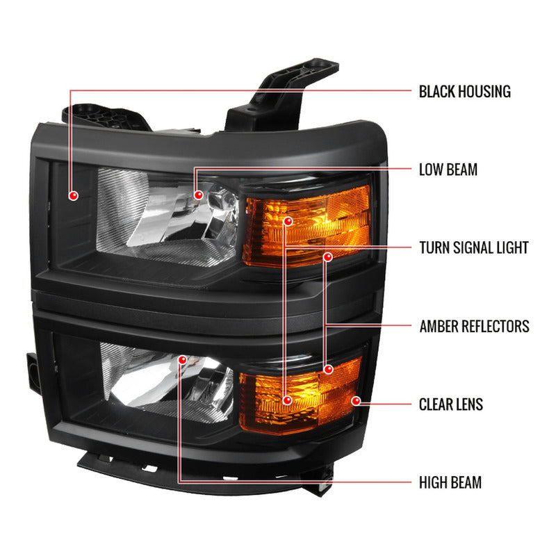 Par De Faros Chevrolet Silverado 1500 2014 2015