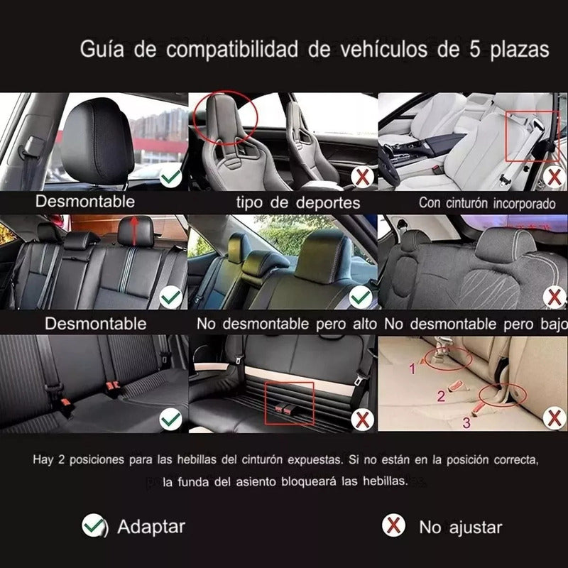 Cubre Asientos De Cuero De Lujo De Cojín Universal