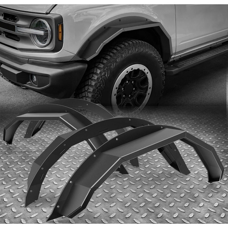 Cantoneras Delanteras Y Traseras Ford Bronco 2021 A 2024 Negro