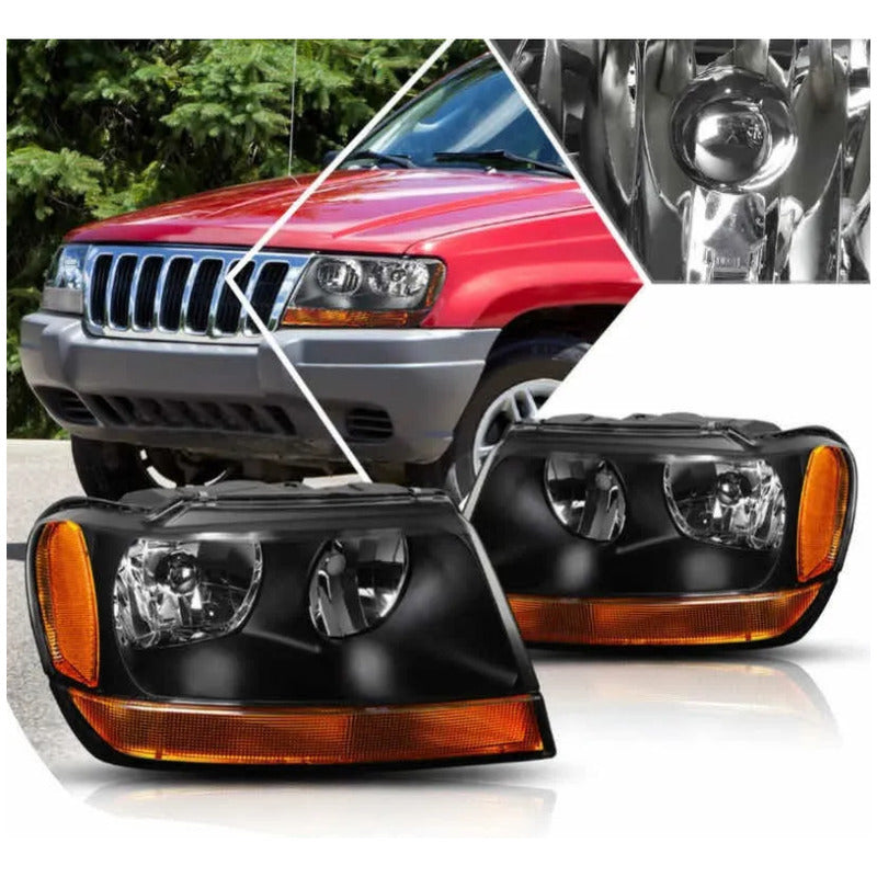 Faros Jeep Grand Cherokee 1999 2000 2001 2002 2003 2004 Ambos Lados