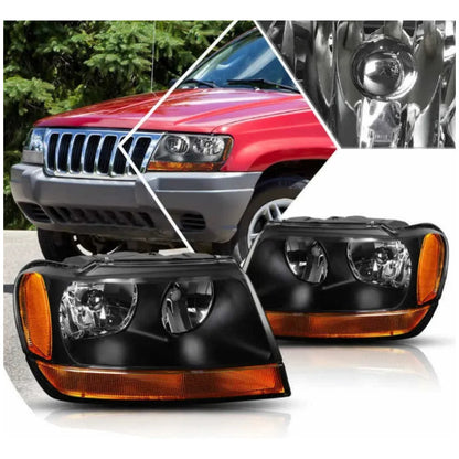 Faros Jeep Grand Cherokee 1999 2000 2001 2002 2003 2004 Ambos Lados