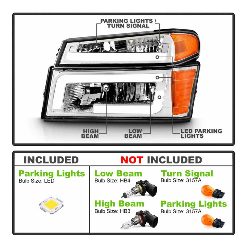 LED Headlights Chevrolet Colorado 2004 to 2012